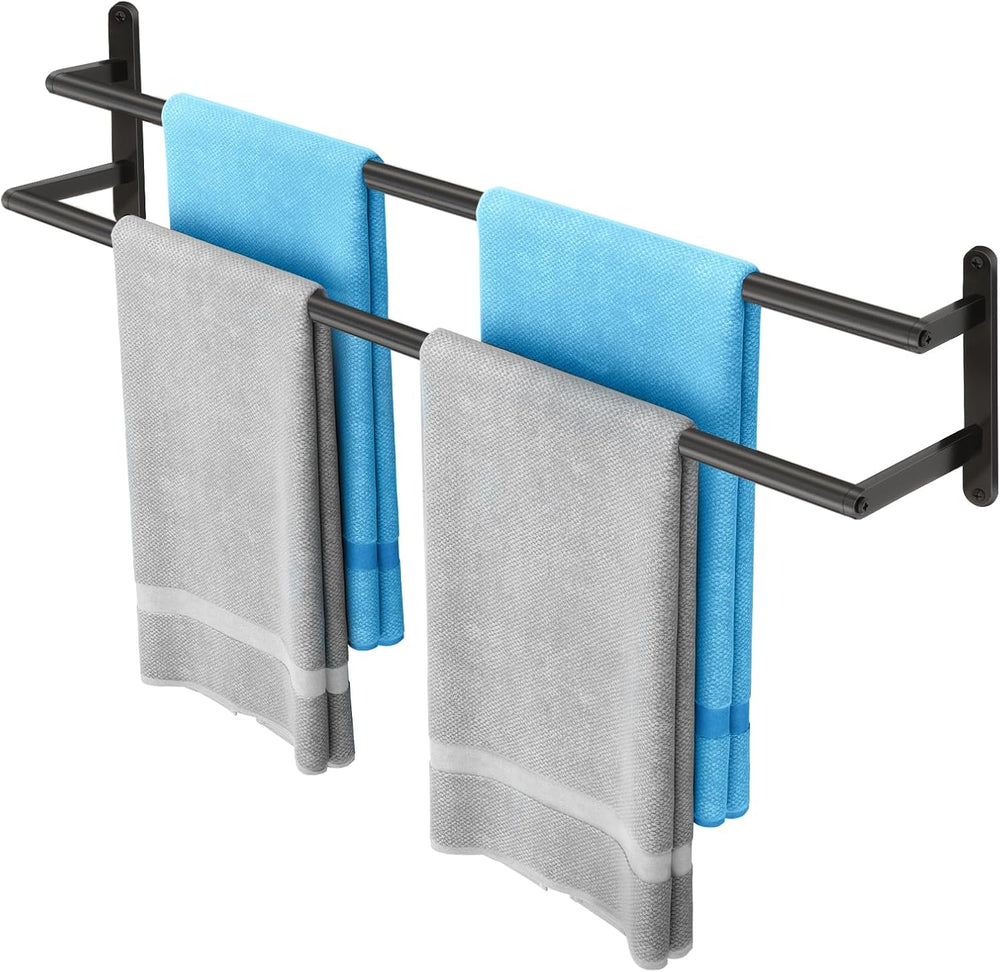 32Inch Double Towel Bar, JIAPAIDUO Towel Rack for Bathroom, Stainless Steel D...
