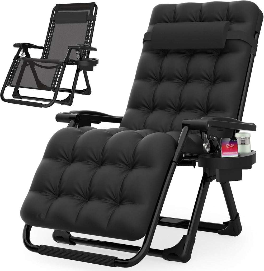 Suteck Zero Gravity Chair, Reclining Camping Chairs w/Removable Cushion