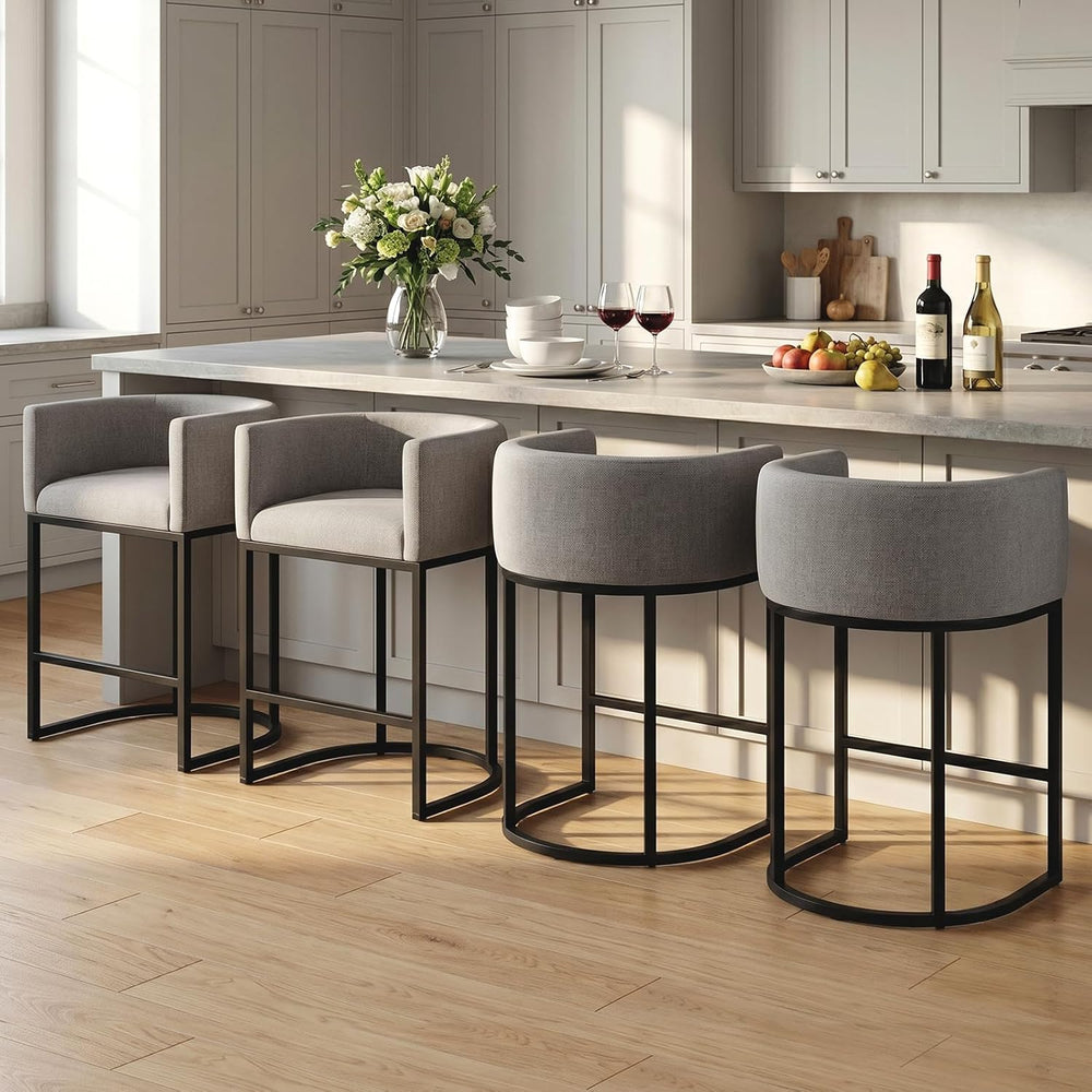Counter Height Bar Stools Set of 4, 24 Inch Seat Height Barstools for Dining ...