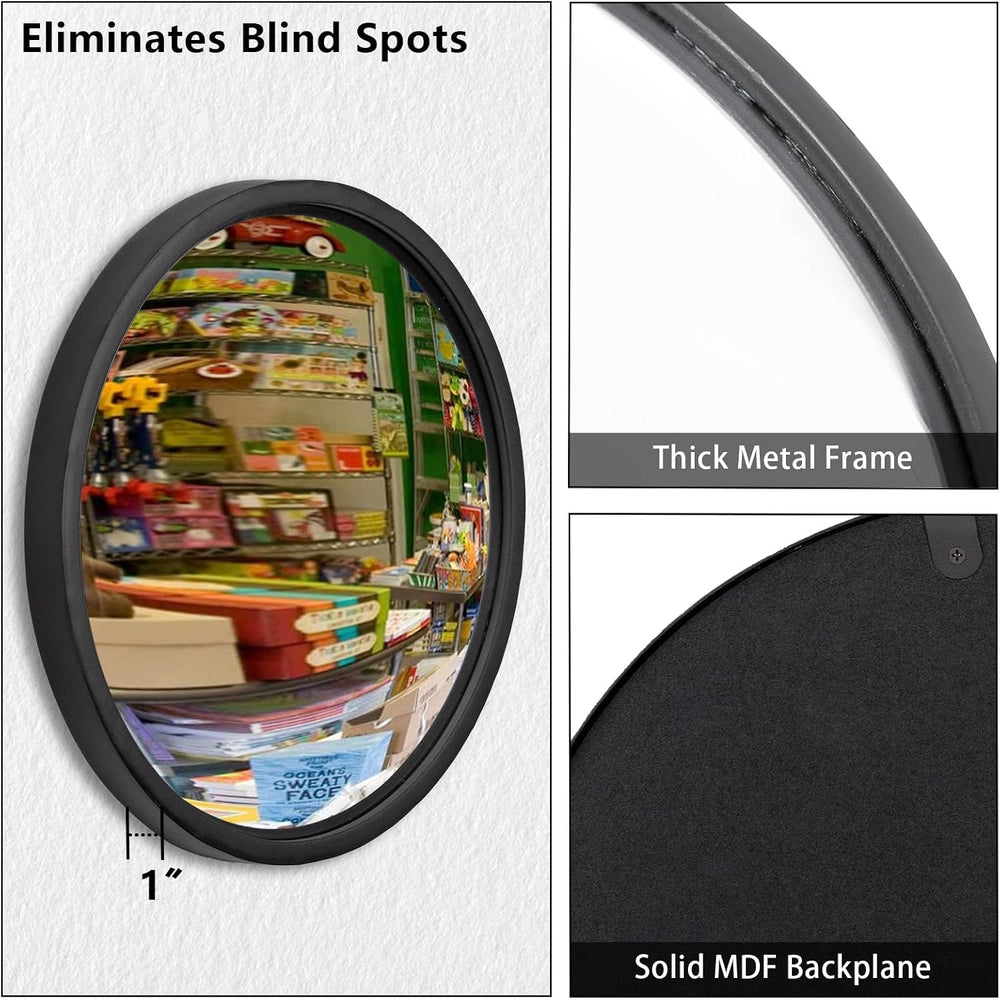 12" Gold Round Convex Mirror, Small Wall Mirrors Decorative