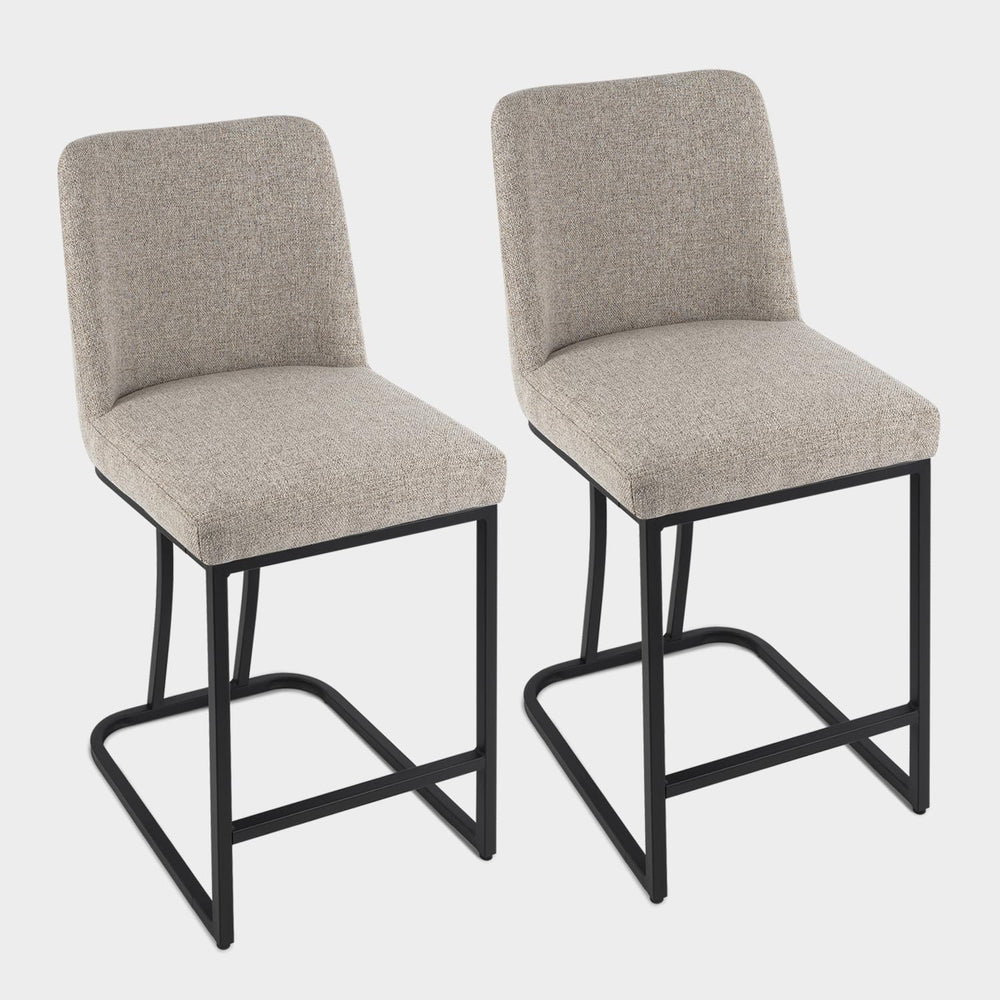 Counter Height Bar Stools Set of 2, 24 Inch Seat Height Bar Chairs for Kitche...