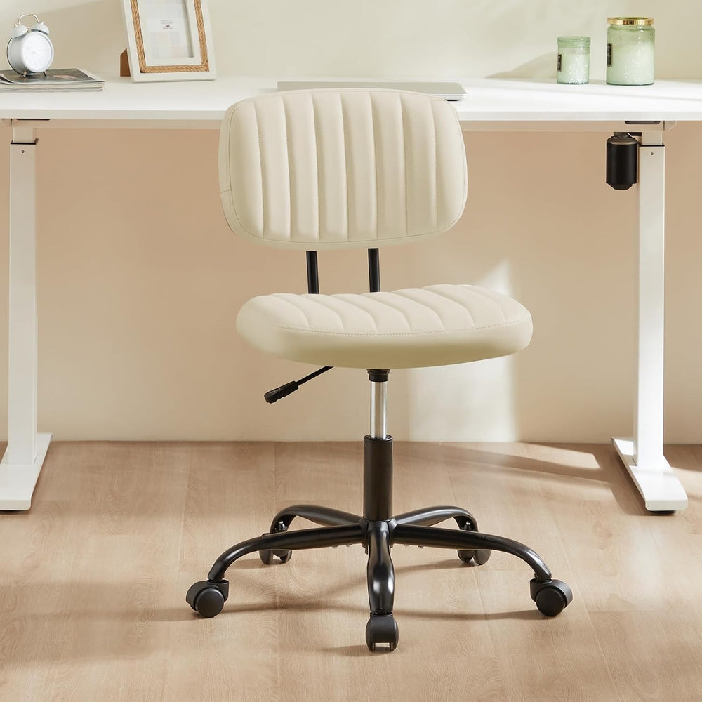 Sweetcrispy Office Desk Chair, Small Vanity Chair, Lumbar Support