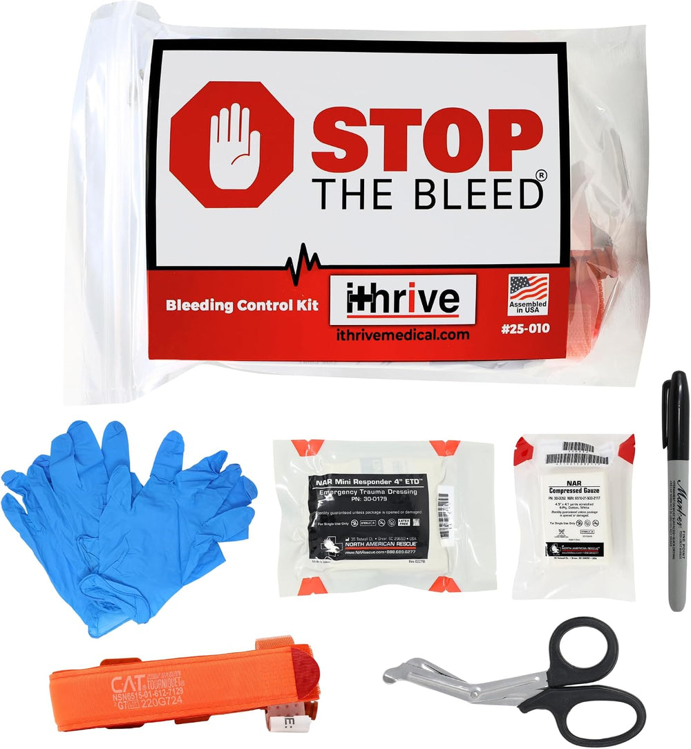 iThrive Medical - Stop The Bleed Trauma Kit - Bleeding Control Kit with CAT T...