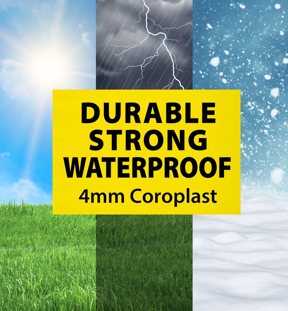 24x18 Blank Yellow Corrugated Plastic Yard Signs, Waterproof, Heavy Duty Outs...