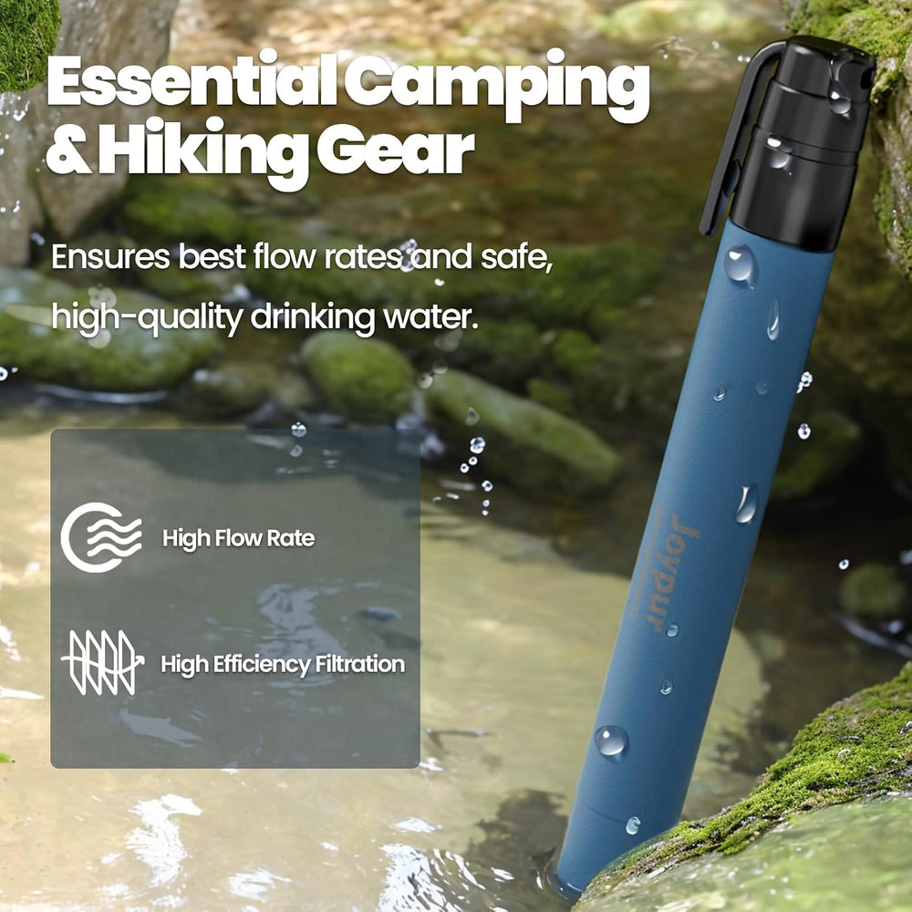 Portable Water Filter Straw Survival, Essential Camping & Hiking Gear, Wa...
