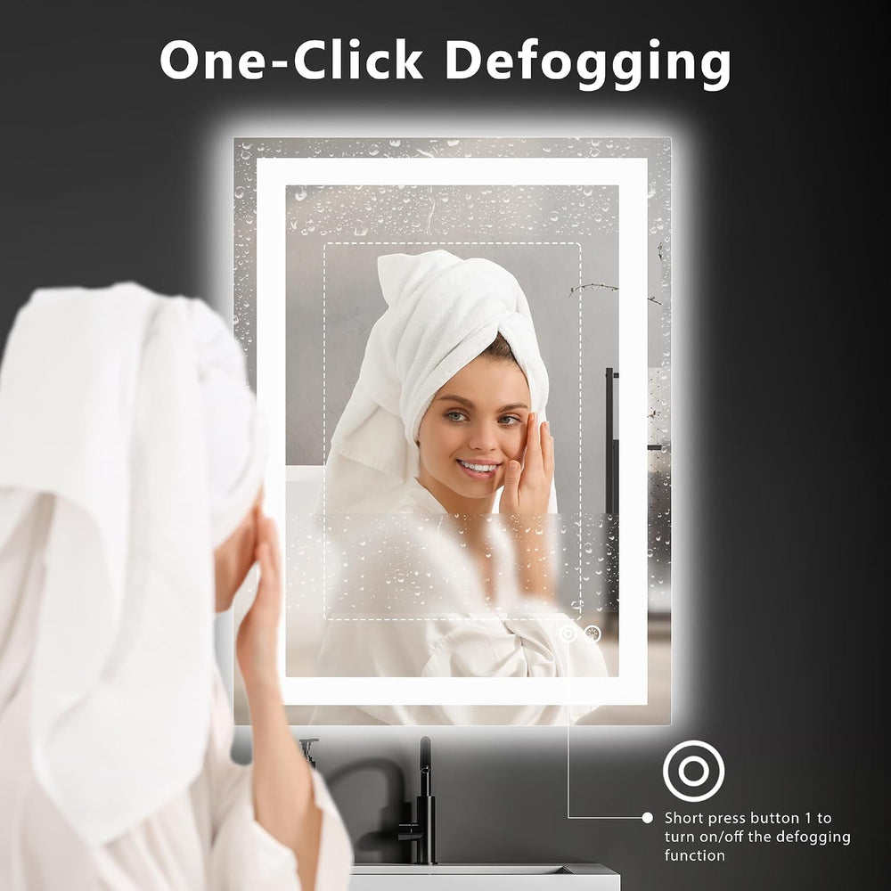 DUMOS 24.1"x32.1" LED Bathroom Mirror, Bathroom Vanity Mirror