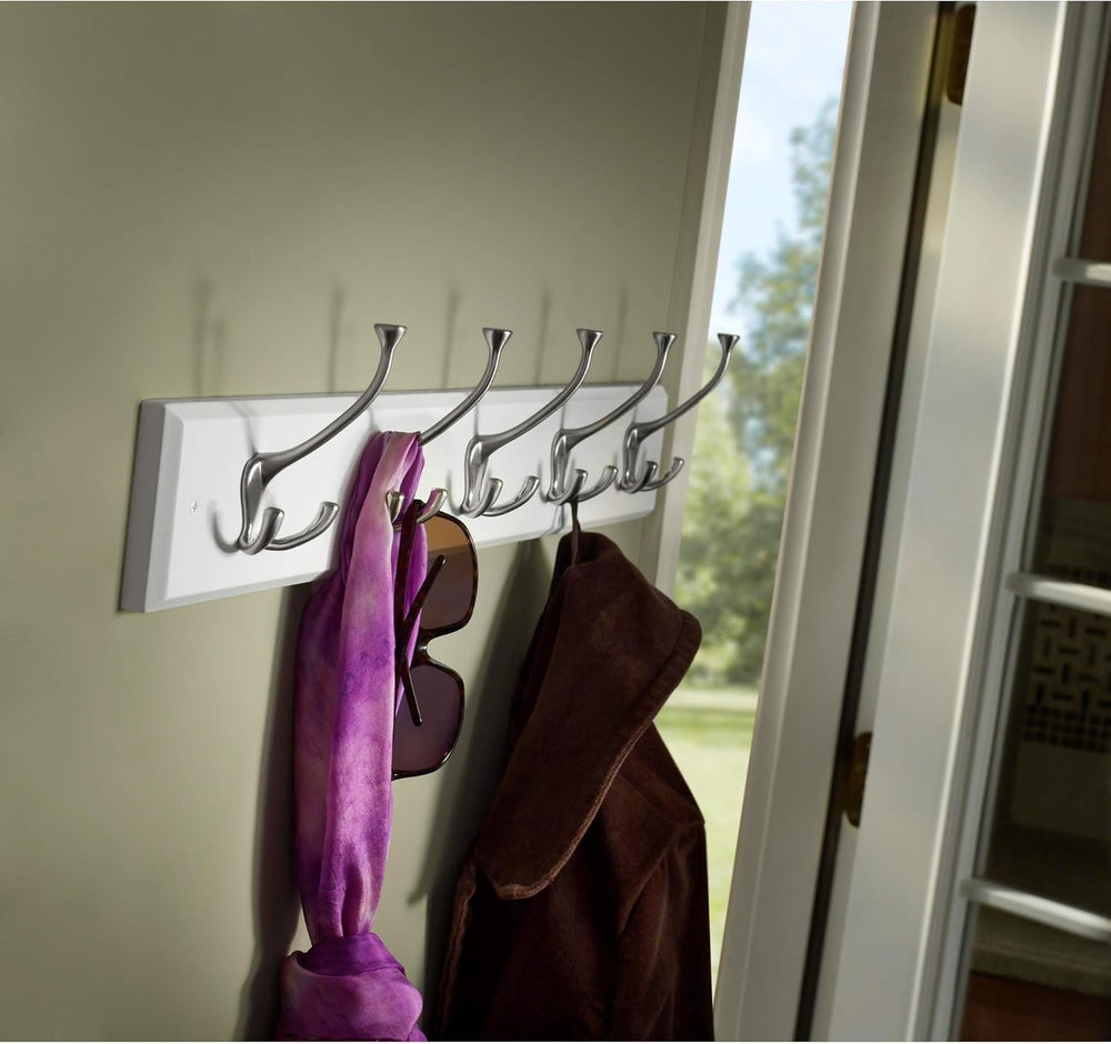 Liberty Hardware 129848 Wall Mounted Coat Rack with 5 Decorative Hooks, 27-In...