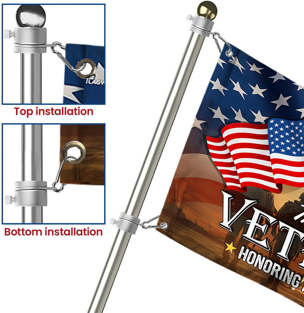 FLAGWIX Thank You Veterans Army Flag, 3 x 5 ft Polyester Grommet Flag