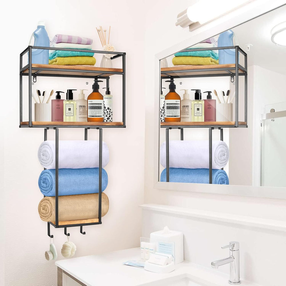 MOUGIGI Towel Rack Wall Mounted - Space-Saving Design for Small Bathrooms