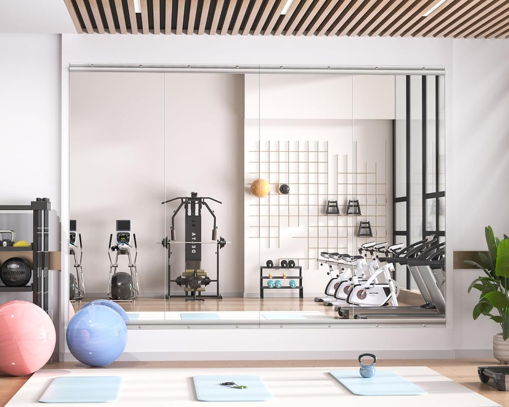 Hasipu Home Gym Mirror 55" L x 21" W - 2PCS Large Full Body Mirror ...