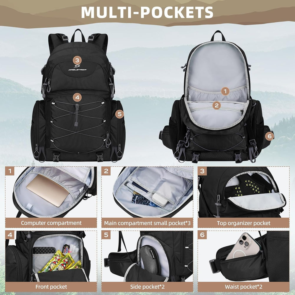 Maelstrom 40L Waterproof Hiking Backpack, Lightweight Travel Daypack