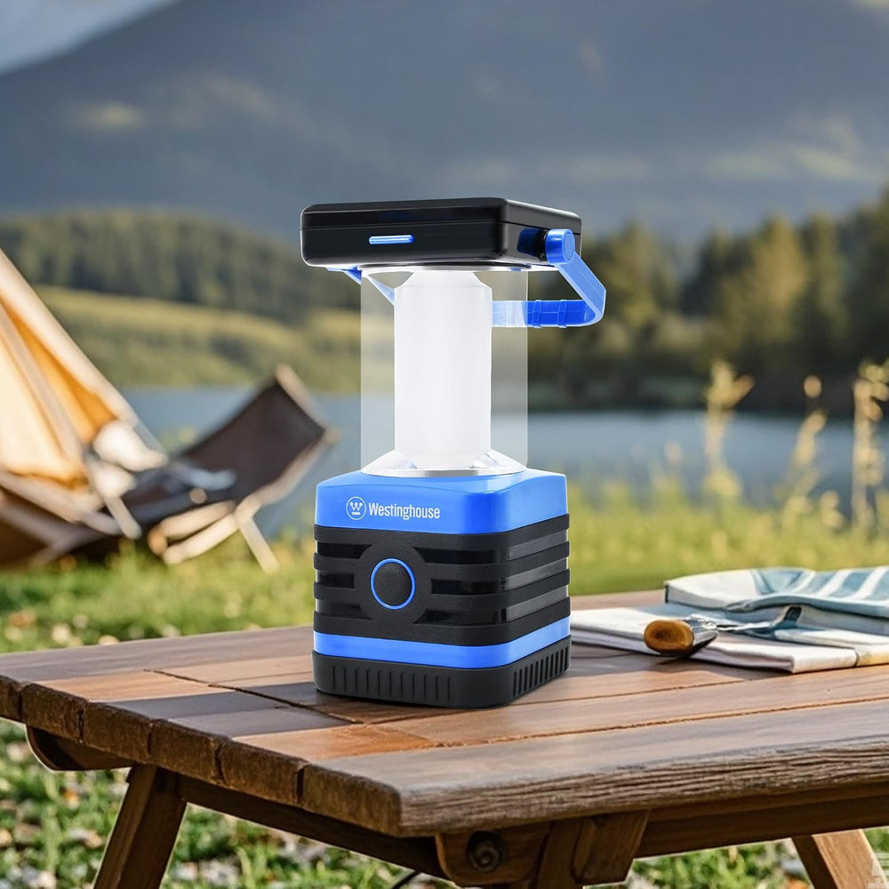 Solar Rechargeable Camping Lantern, 1000 Lumen LED Lantern, 5 Lighting Modes,...