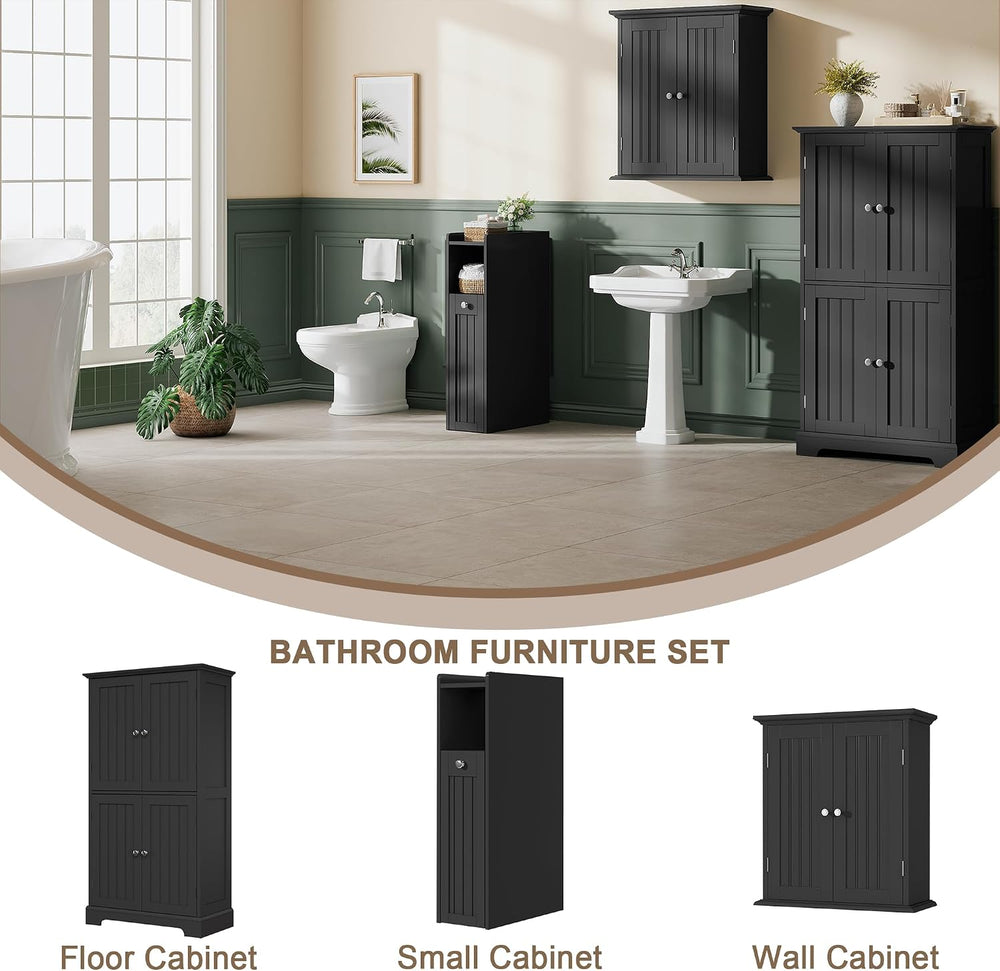 ChooChoo Slim Bathroom Storage Cabinet with Slide Out Drawers