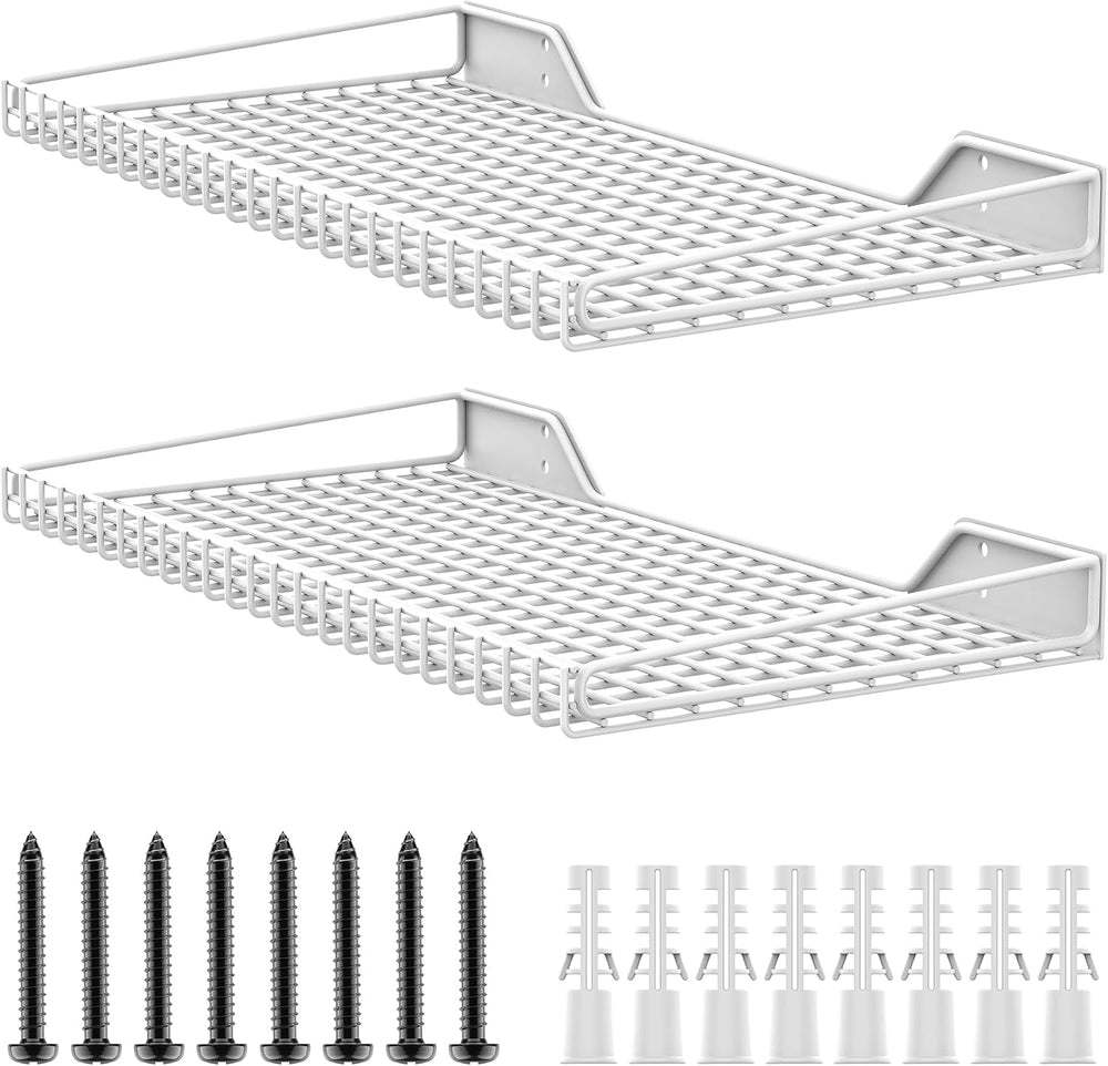WALMANN 2-Pack Garage Wall Shelf, 23.5" x 12" Wall-Mounted Storage ...