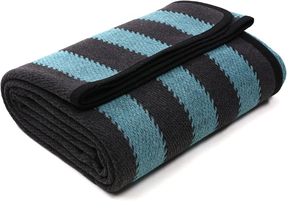 PuTian Merino Wool Blanket, Soft Throw for Camping, 63" x 51", Blue...
