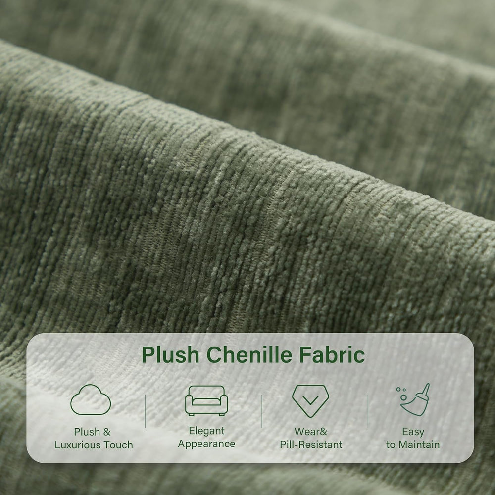 Modern Oversized Accent Reading Chair for Living Room, 43", Chenille, Green