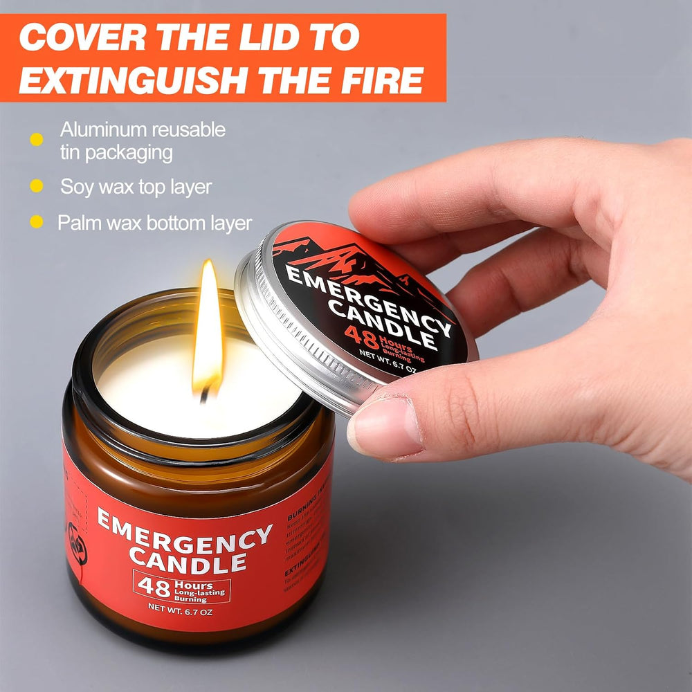 Chuarry 12 Pack Emergency Candles Long Burning 48 Hours Power Outage