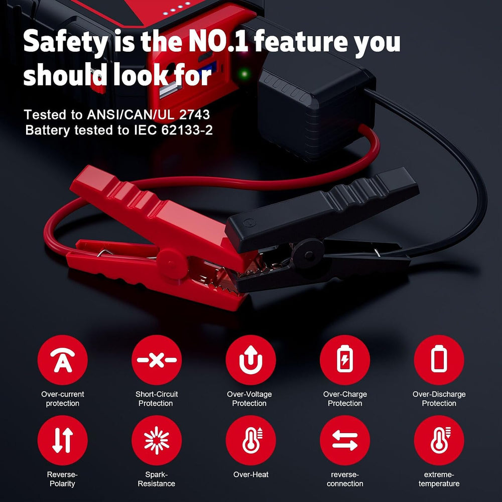 Povasee Jump Starter 5000A Car Jumper Starter, Model A30 12V Jump Box for Car...