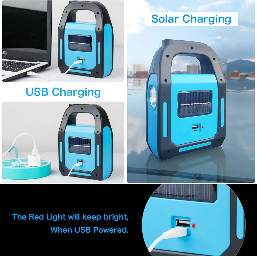 4 Pack 3 in 1 Solar USB Rechargeable Brightest COB LED Camping Lantern, Water...
