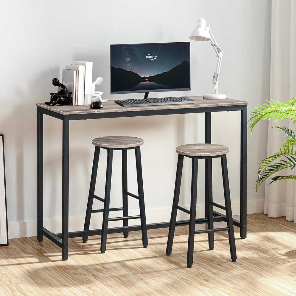 HOOBRO Bar Stools Set of 2, Counter Height Bar Stools, 25.8" Bar Stools ...