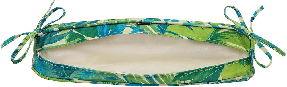 19x19x3 Inch Outdoor Square Corner Chair Cushions with Ties Set of 2, Water &...