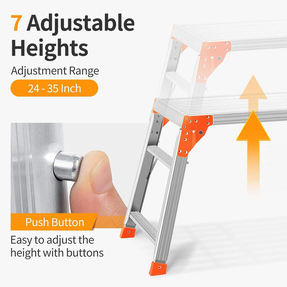 SHANTRA Multifunctional & Adjustable Work Platform with 330 lbs Capacity,...