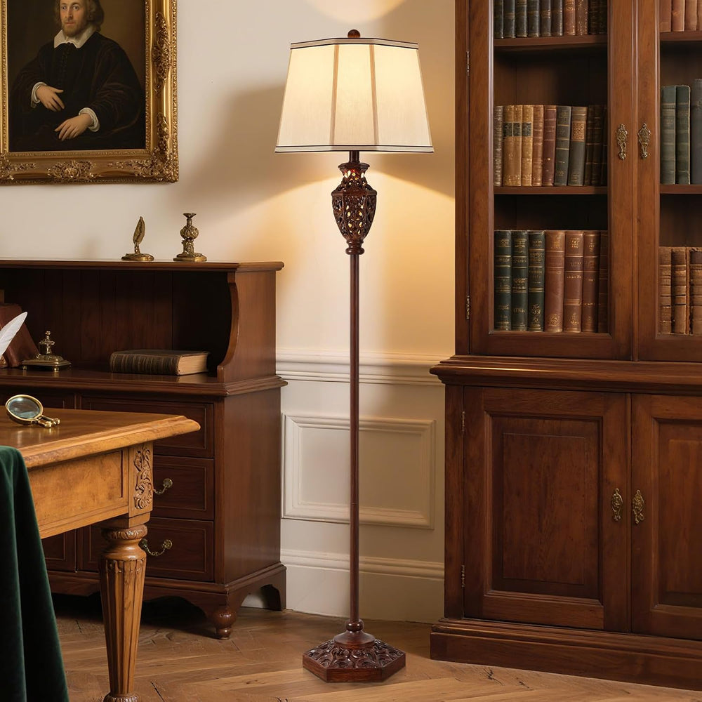 2-Pack Brown Rectangular Lampshades, 10.5 x 10 x 13 Inches