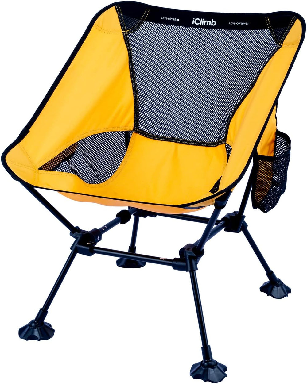 iClimb Ultralight Compact Folding Anti-Sinking Chair, Yellow
