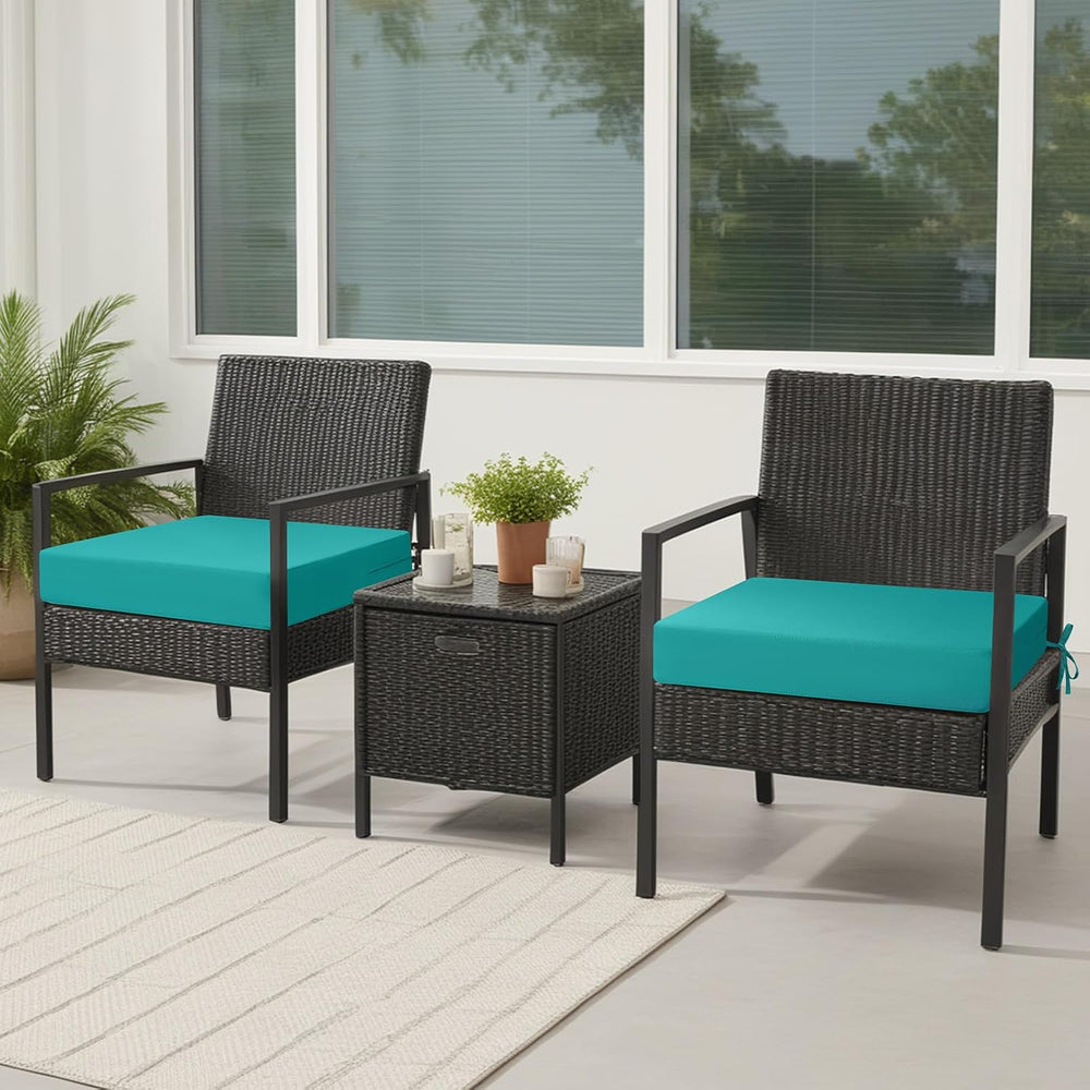 idee-home Outdoor Chair Cushions Set of 2, Waterproof Outdoor Seat Cushions
