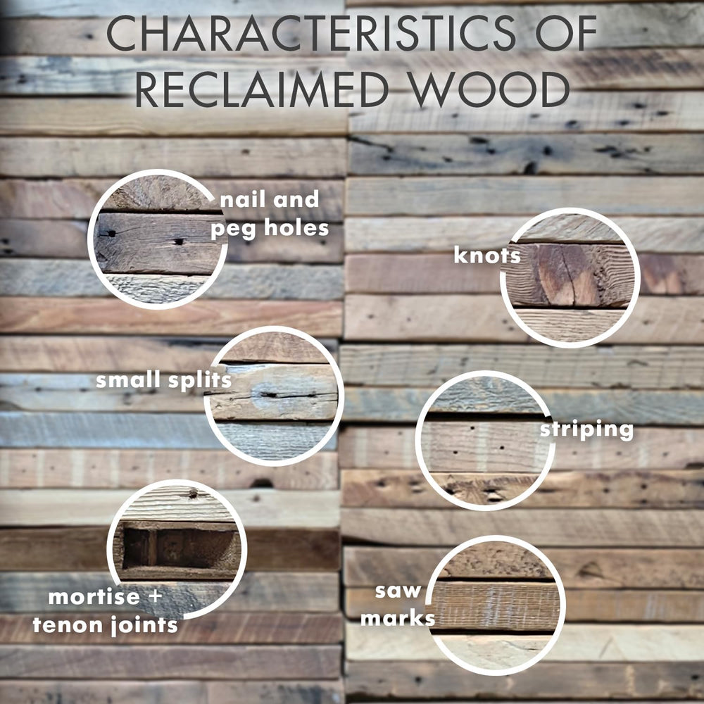 Urban Legacy Reclaimed Barnwood Planks | Floating Shelves for Wall w/Flush Mo...