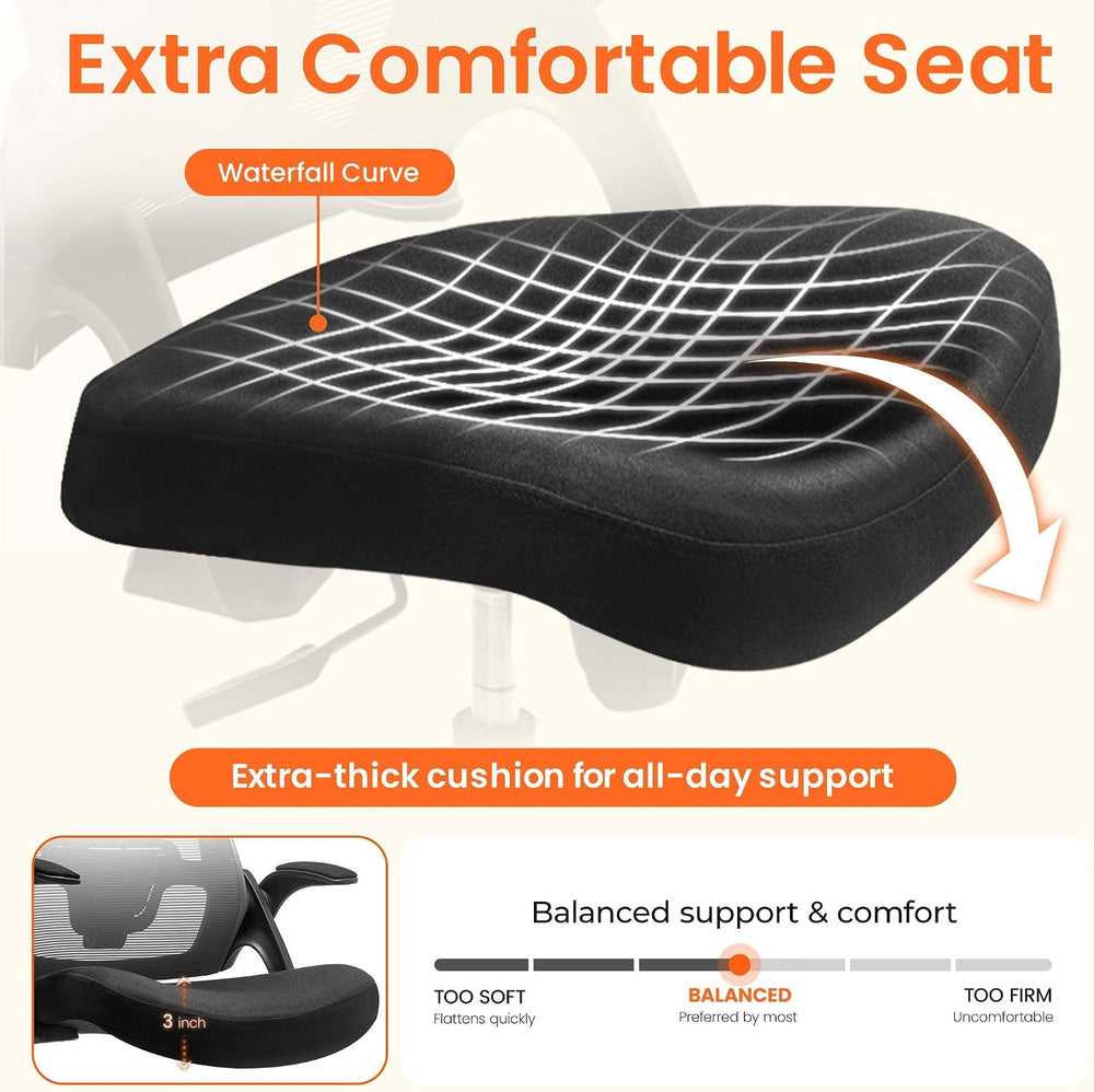 NEO Chair Mesh High Back Chair Home Office Ergonomic Computer Adjustable Heig...