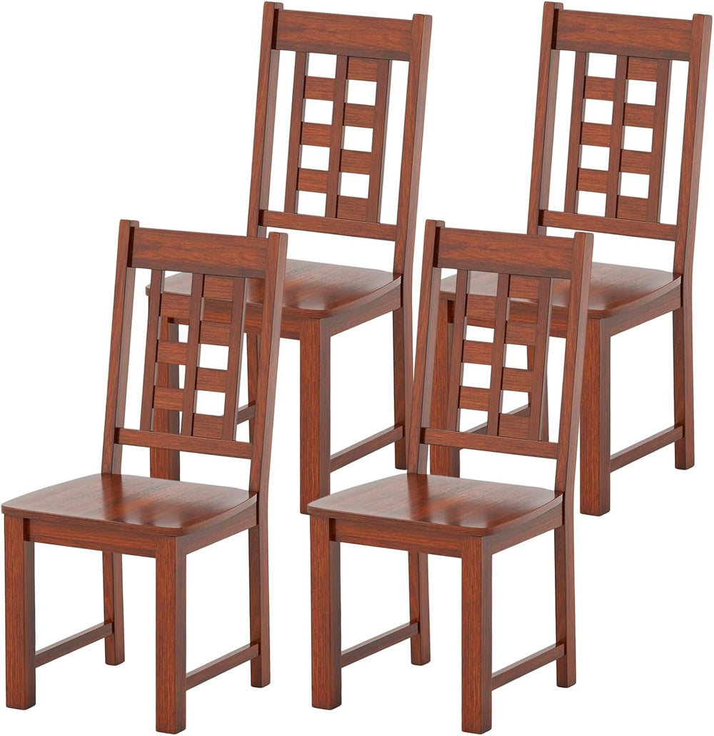 POWERSTONE Wood Dining Chairs Set of 4, Heavy-Duty Kitchen Chair