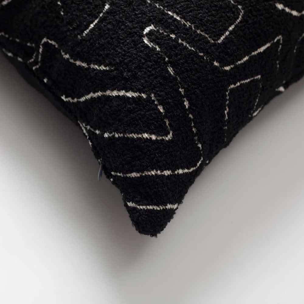 Throw Pillow Covers, Pack of 1, Amorf, Black, 14"x28"