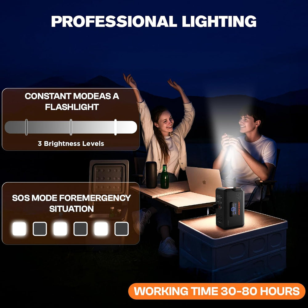 HOWERASY Portable Power Station 98Wh, 135W(270W Peak) Solar Generator