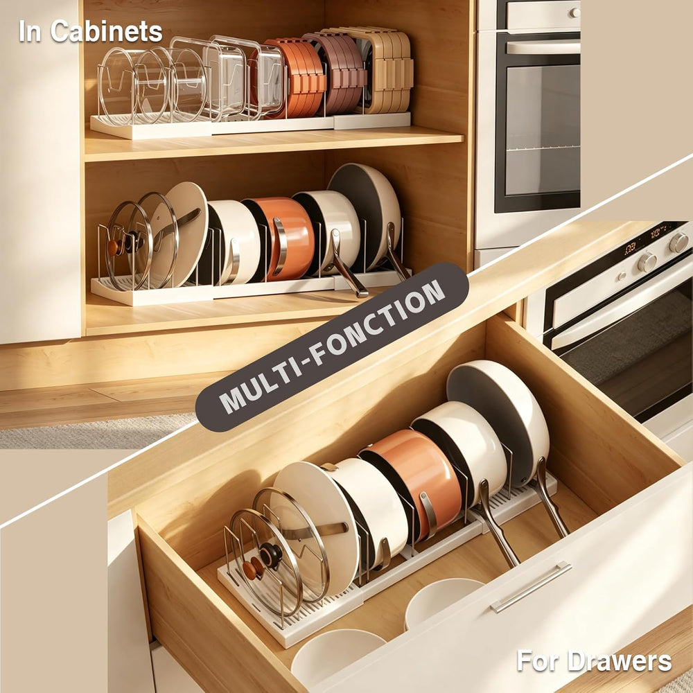 Magheo 2 Pack Pots and Pans Organizer Under Cabinet, Expandable 12.6"-22...