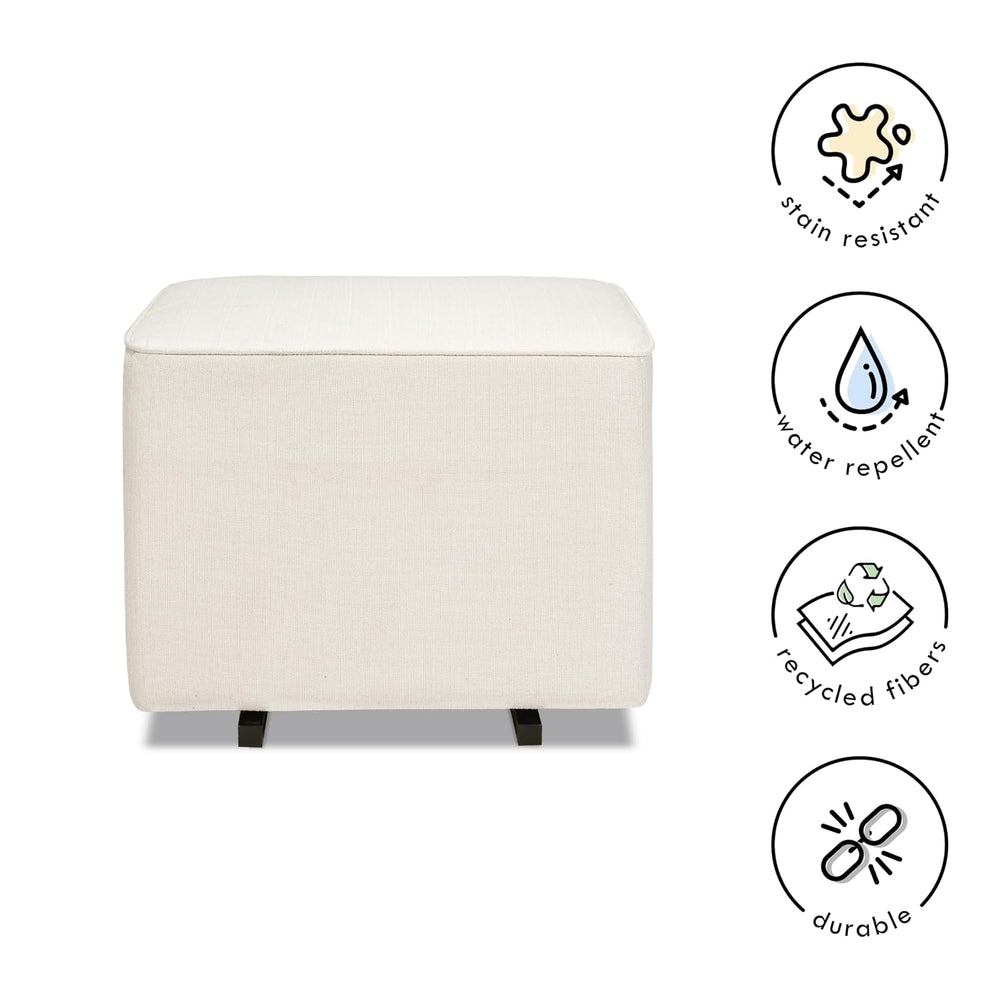 Davinci Universal Gliding Ottoman in Performance Cream Linen, Greenguard Gold...