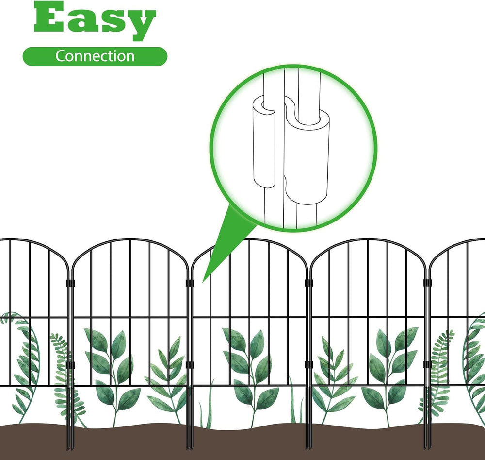 Decorative Garden Fence Fencing, 27ft (L) x 24in (H) Animal Barrier for Dog