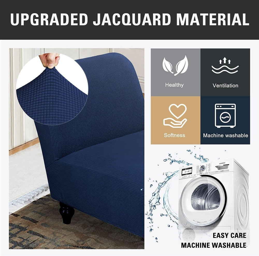 Armless Lounge Chaise Slipcover, Stretch Chaise Chair Covers for Living Room ...