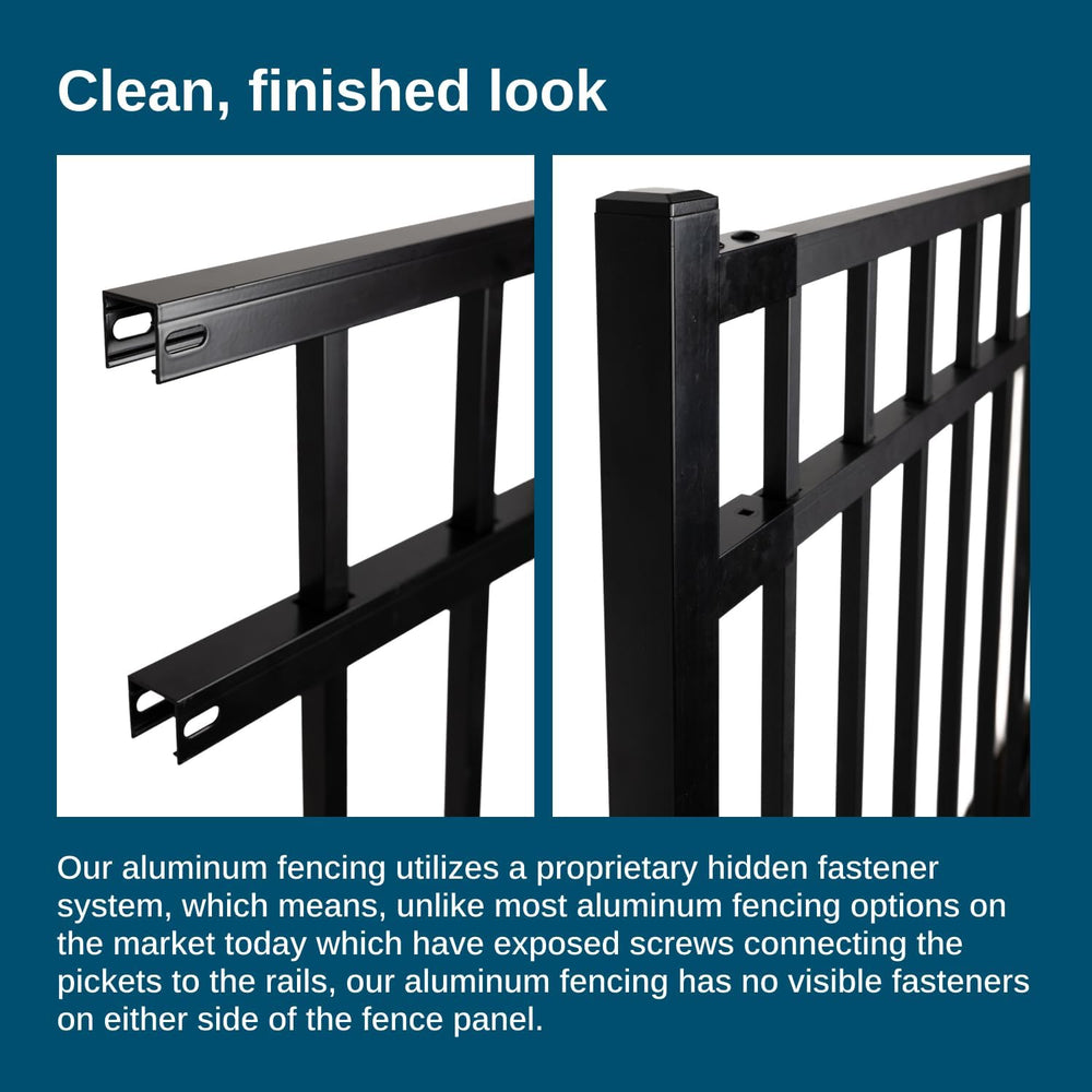 Weatherables Livingston Aluminum Fence Kit – DIY Kit for Backyard and Garden ...
