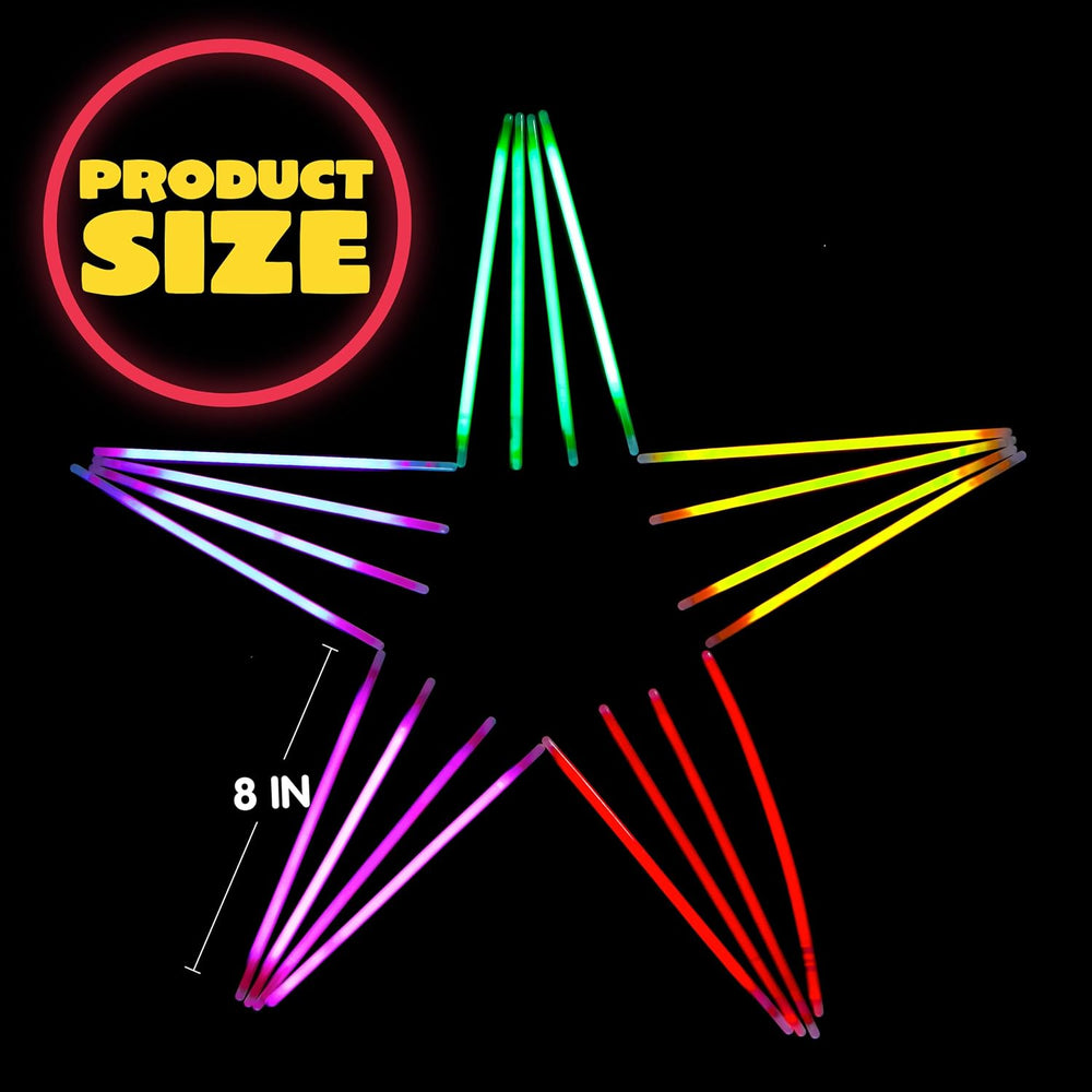 JOYIN 800 Pcs 8" Glow sticks Bulk Party Favors Pack, Neon Glow in the Da...