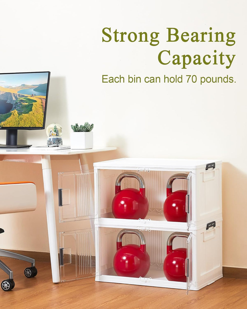 OlarHike 76QT Storage Bins with Lids for Home, Closet, Office, Dorm, 4 Pack