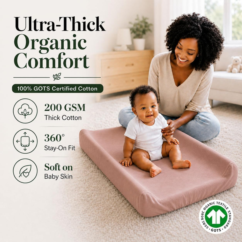 Organic Changing Pad Cover 32x16 | Diaper Changing Table Covers