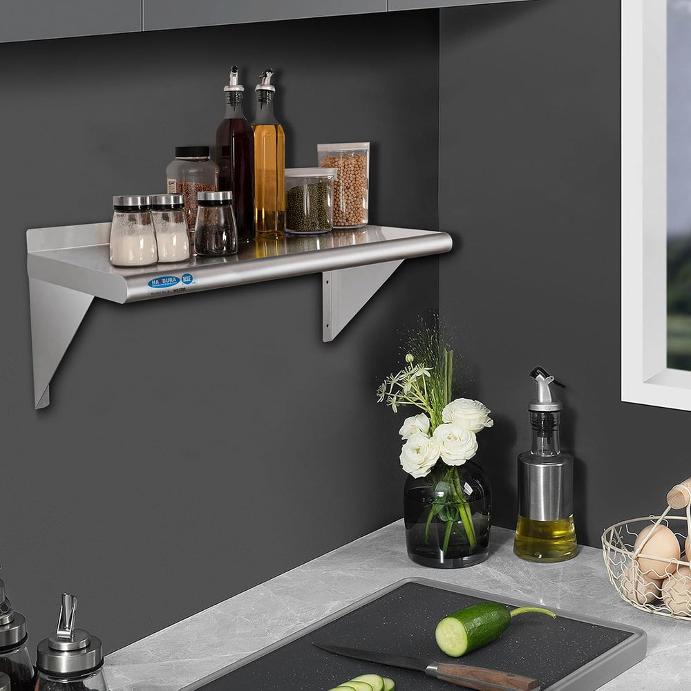 HARDURA Stainless Steel Shelf 12" x 36", 230lb