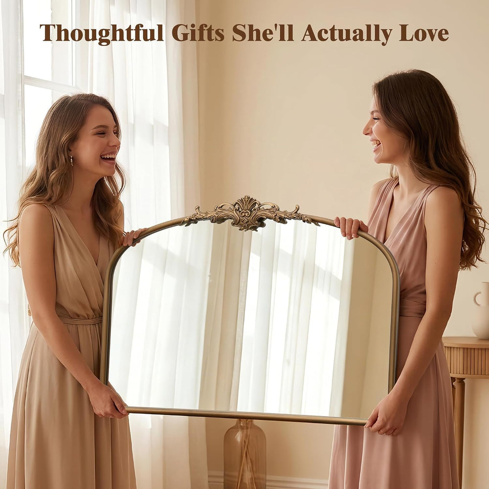 Besdomus Antique Gold Wall Mirror: 32"x24" French Brass Decorative ...