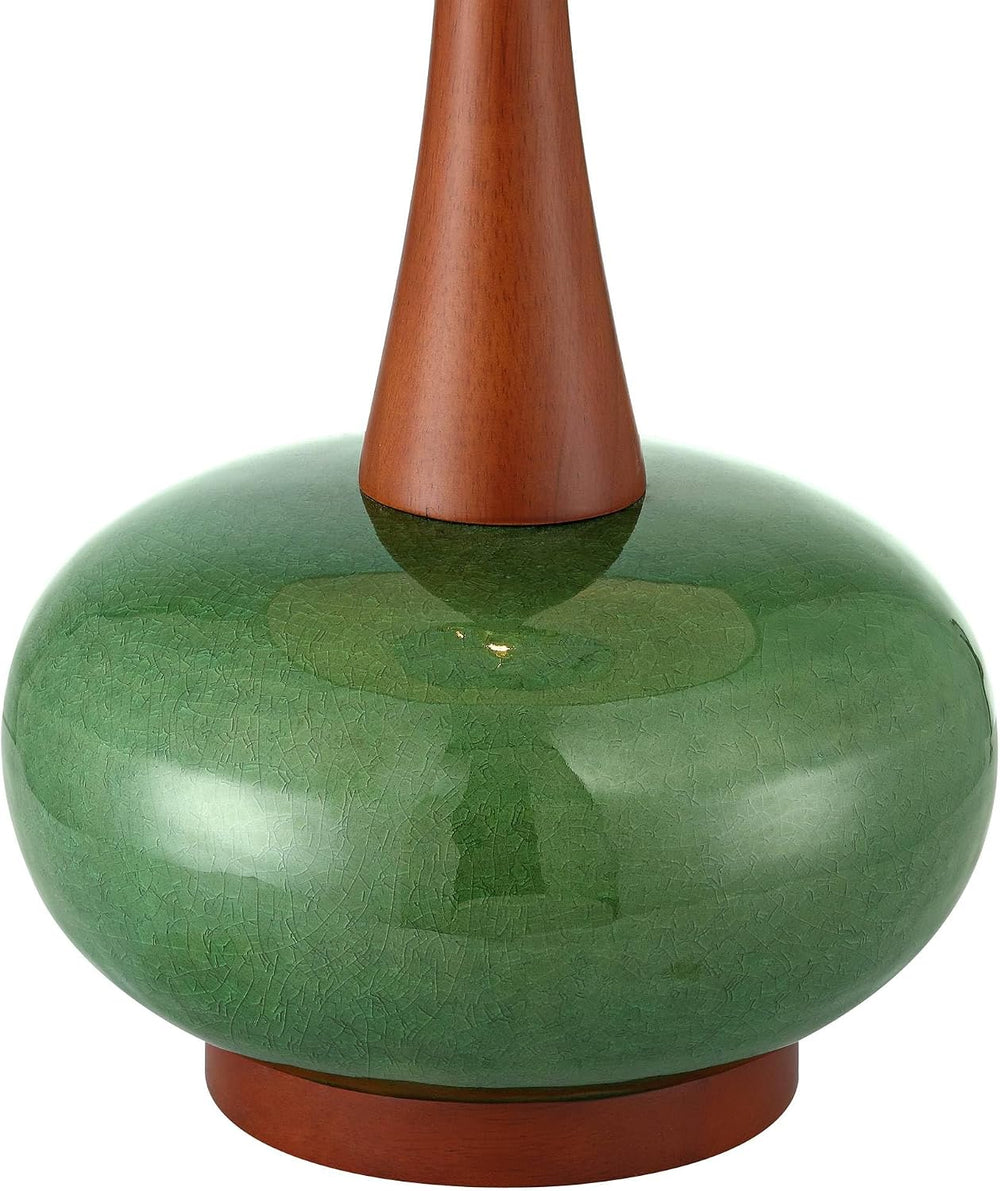 Andi 25" High 3-Way Table Lamp Modern Green Ceramic Cottage Mid Century