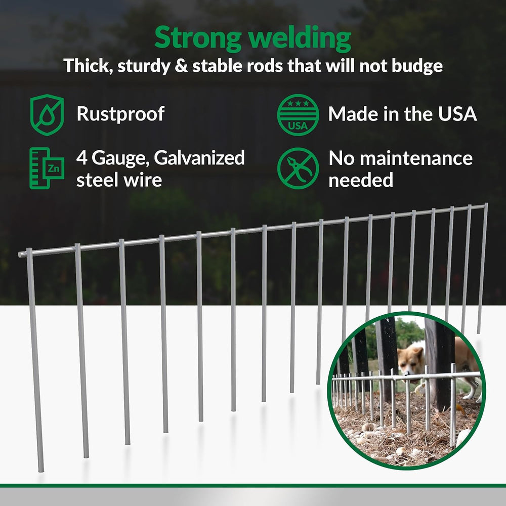 Dig Defence Original Animal Barrier Garden Fence - Small/Medium, 10 Pack