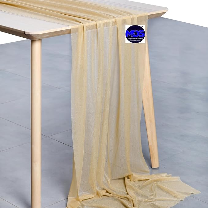 MDS Halloween Chiffon Table Runner - 5 Pack, 29 x 120 Inches, 10ft Each - She...