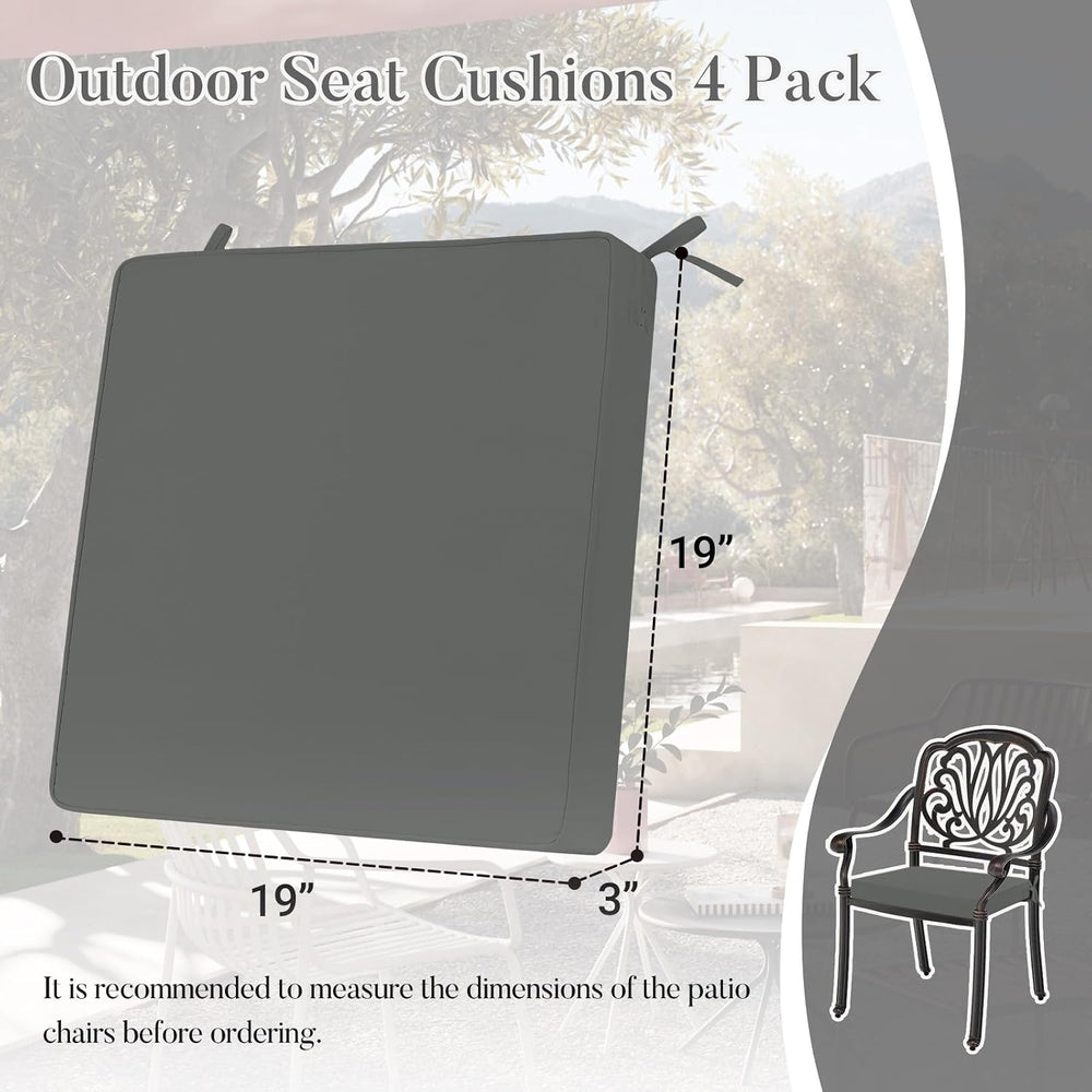Basic Beyond Outdoor Chair Cushions for Patio Furniture, Waterproof Outdoor S...