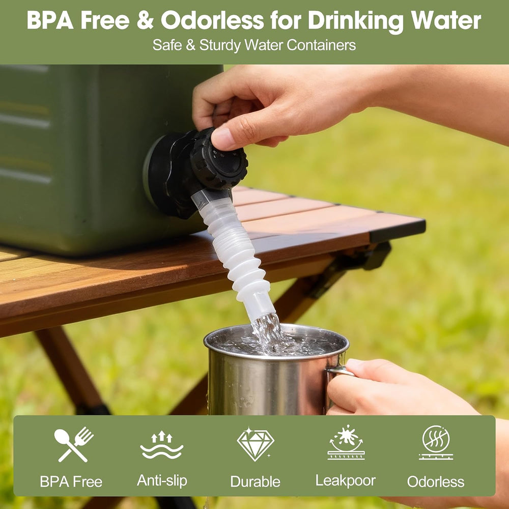 3.2 Gallon Water Jug, Portable Camping Water Jug Dispenser with Spigot, Leak-...