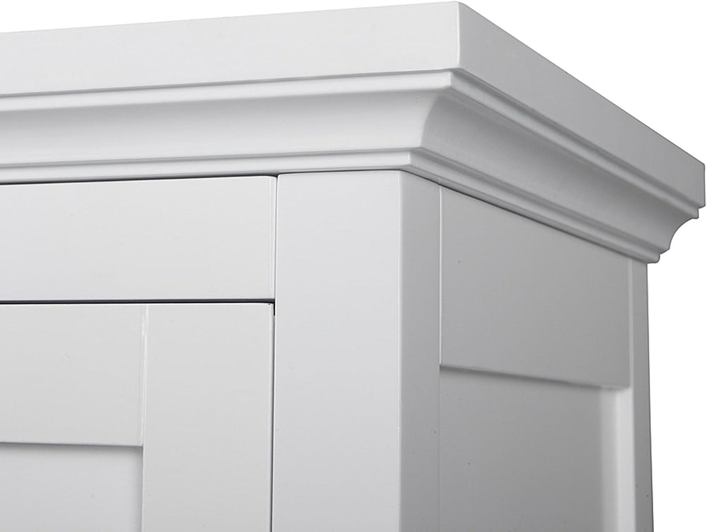 Teamson Home Glancy Corner Freestanding Floor Cabinet, White
